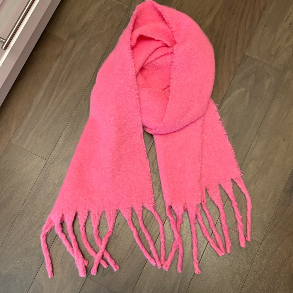 Hot Pink Fuzzy Scarf